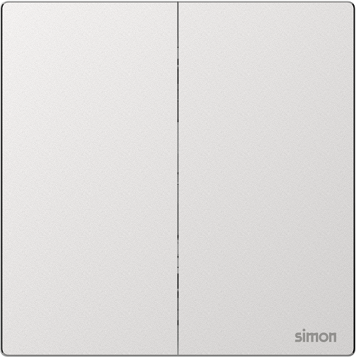 M7 Metal- Bộ công tắc đôi 2 chiều (Frosted Sliver) Simon 661022M-2A
