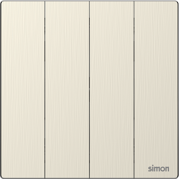 M7 Metal- Bộ công tắc bốn 2 chiều (Satin Gold) Simon 661042M-2C
