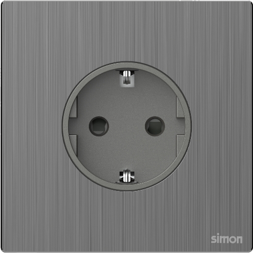 M7 Metal- Bộ ổ cắm Schuko (Brushed Grey) Simon 661687M-2B