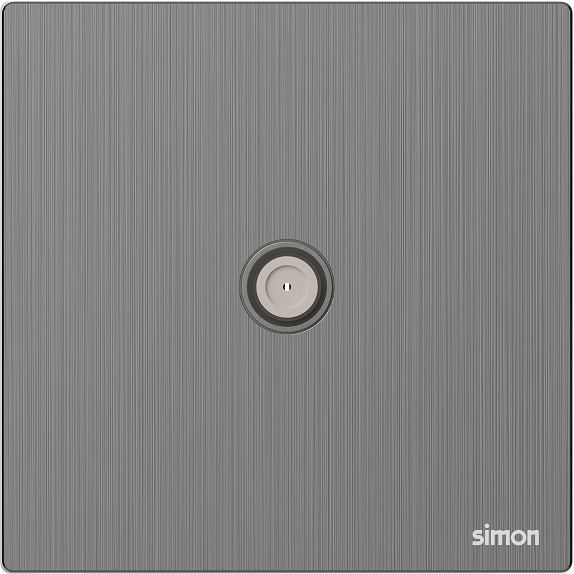 M7 Metal- Bộ ổ cắm TV chuẩn F (Brushed Grey) Simon 665114M-2B