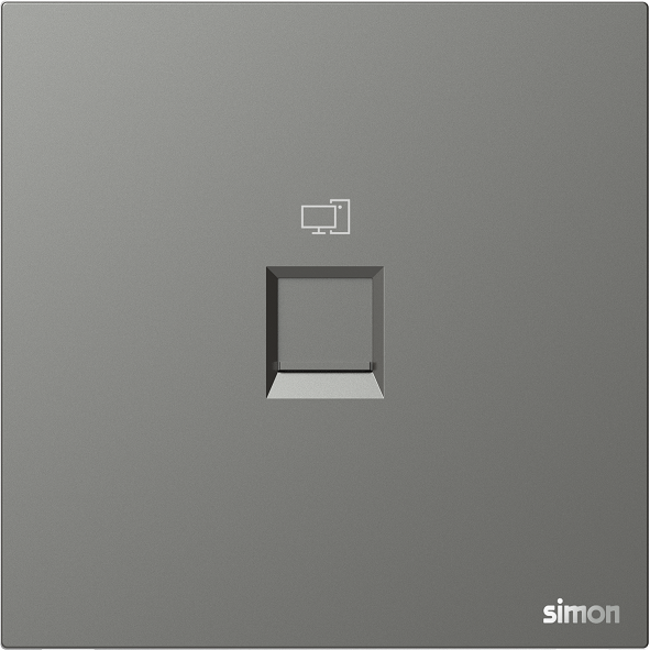 M7 AIR- Bộ ổ cắm mạng Cat6 đơn (Platinum Grey) Simon 665218-6Q