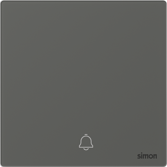 Bộ nút nhấn chuông cửa màu xám mặt kính Simon M7 666301G-4D lắp đế vuông