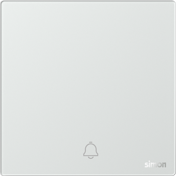 Bộ nút nhấn chuông cửa màu bạc mặt kính Simon M7 666301G-4E lắp đế vuông