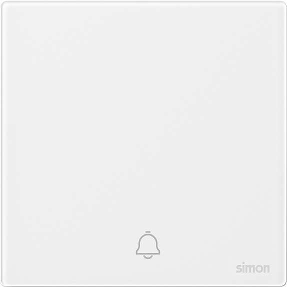 Bộ nút nhấn chuông cửa màu trắng mặt kính Simon M7 666301G-4F lắp đế vuông