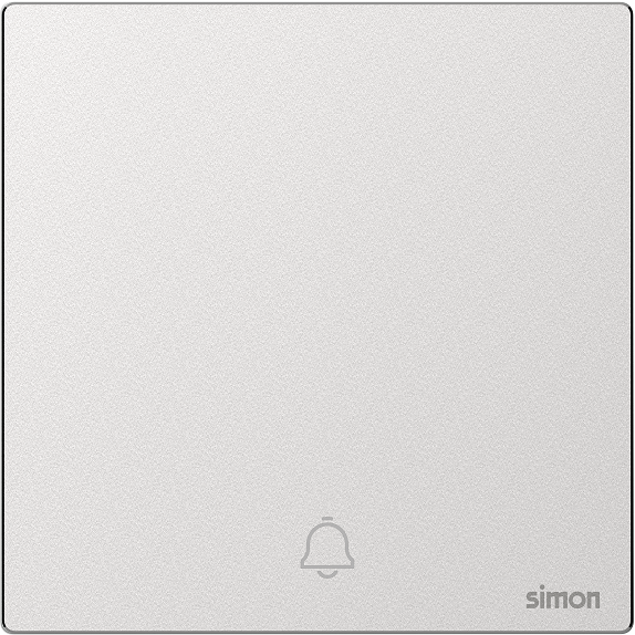 Bộ nút bấm chuông cửa màu bạc mặt kim loại Simon M7 666301M-2A