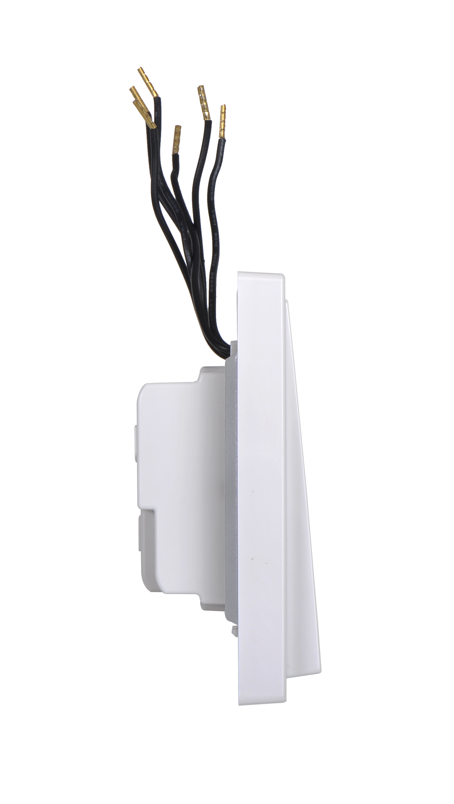 Công tắc ba 2 chiều màu trắng có đèn LED Simon I7 701034 lắp đế vuông