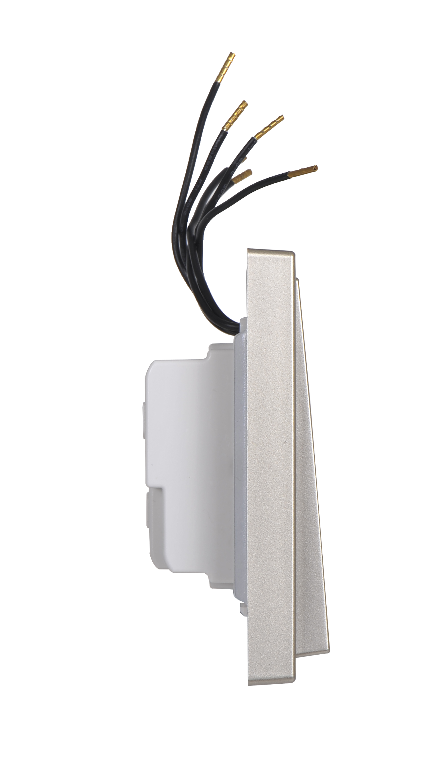 Công tắc ba 2 chiều có đèn LED Simon I7 701034-46 màu sâm panh đế vuông