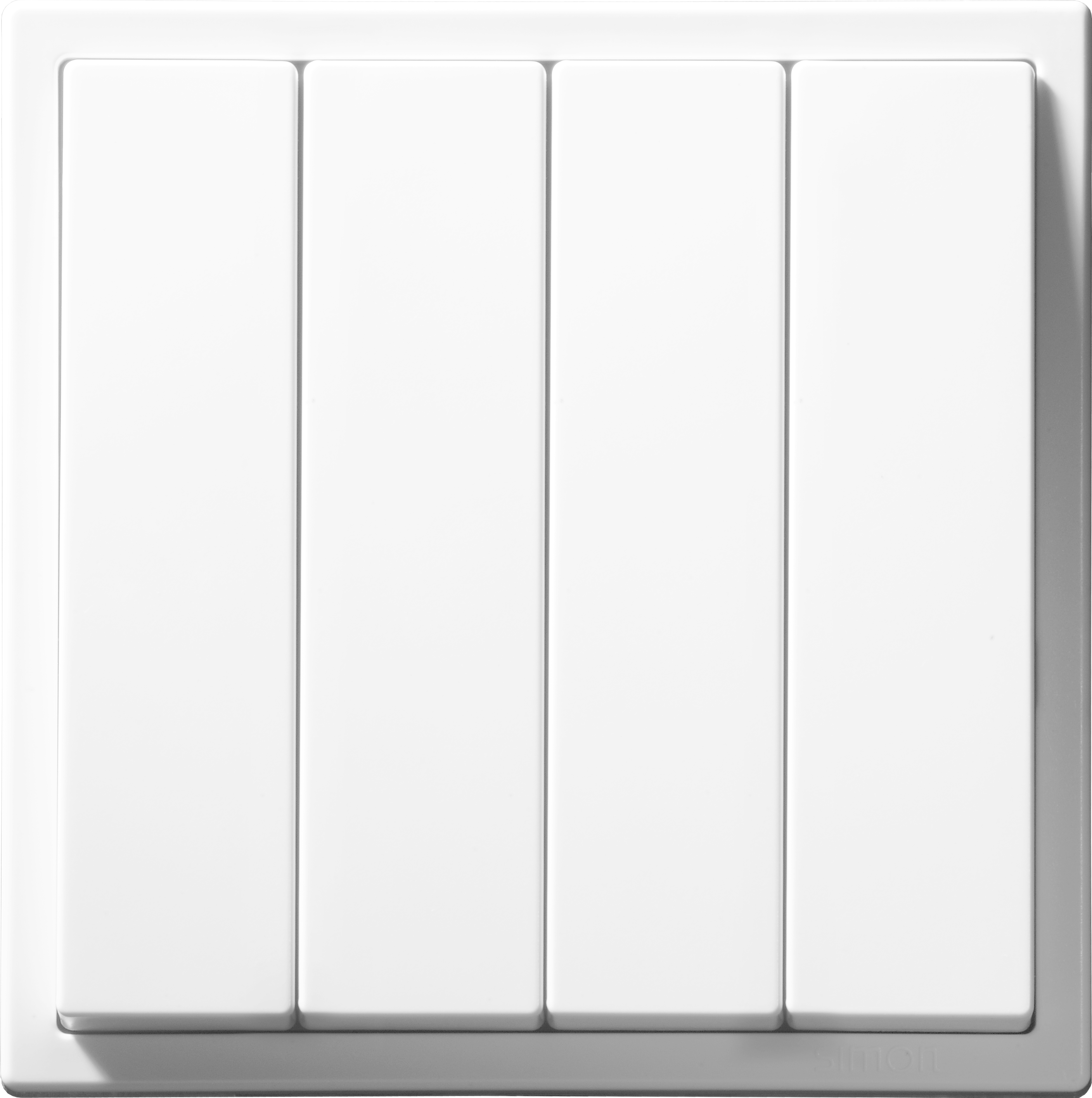 Công tắc bốn 2 chiều màu trắng Simon I7 701042 Lắp chuẩn đế vuông