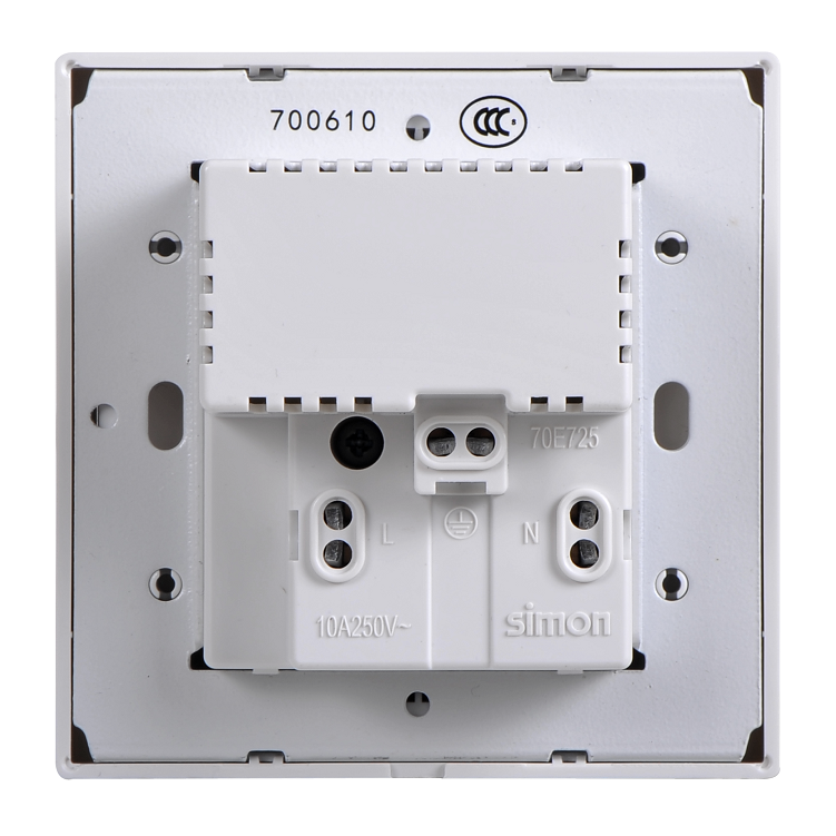 Ổ cắm đơn 3 chấu đa năng kèm 2 ổ cắm USB Simon I7 70E725-61 màu xám