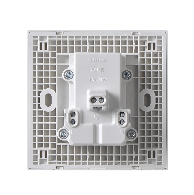 E6- Bộ Ổ cắm 3 chấu đa tiêu chuẩn 10A và ổ cắm 2 chấu dùng cho chấu tròn và dẹt (Grey) Simon 721080-61