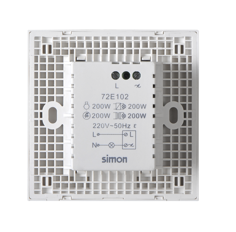 E6- Bộ chiết áp đèn 200W Simon 72E102 Màu trắng
