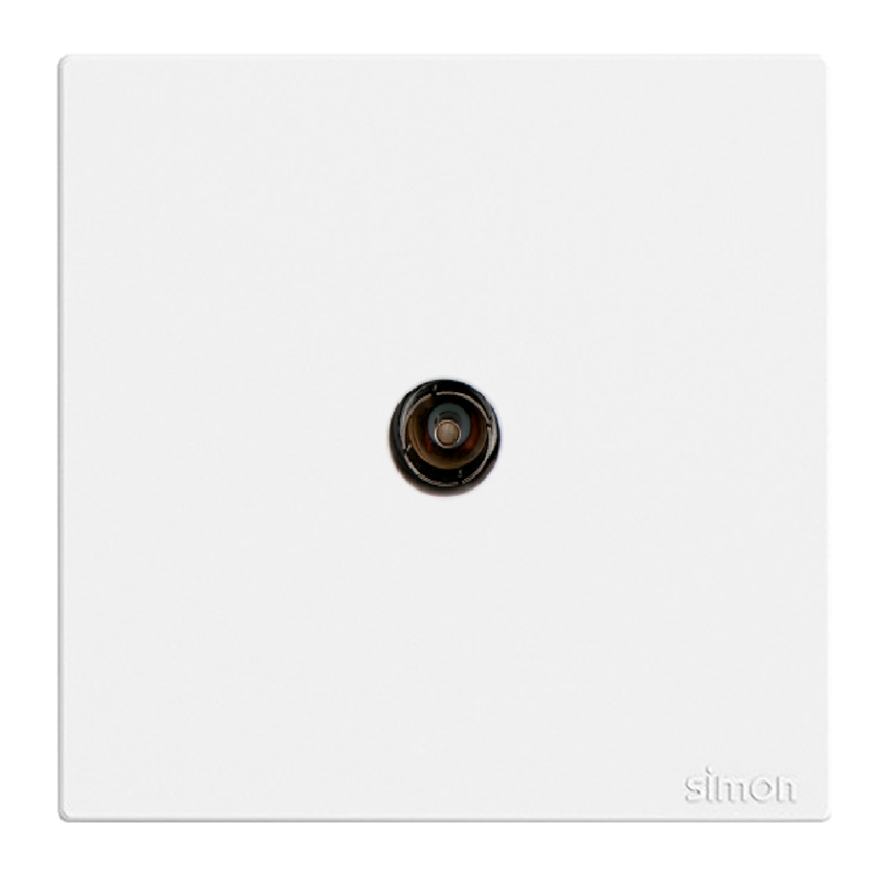 Ổ cắm Tivi đơn Simon K3 575111 Màu trắng lắp chuẩn đế vuông