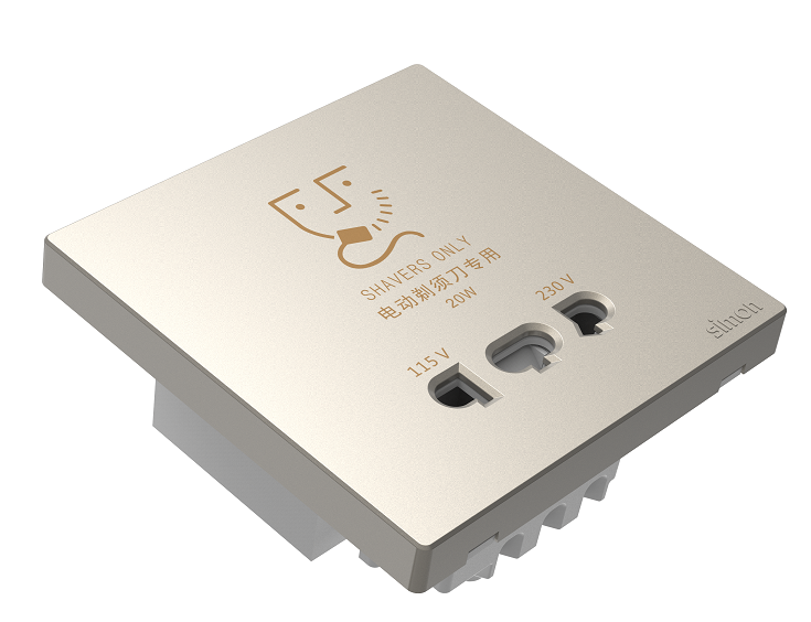 Bộ ổ cắm dao cạo râu simon S6 màu sâm panh 58E651-46