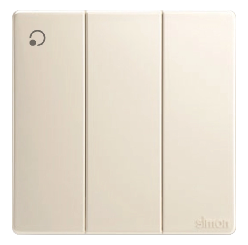 Công tắc ba 1 chiều 16A Simon K3 571031-46 Màu sâm panh lắp chuẩn đế vuông