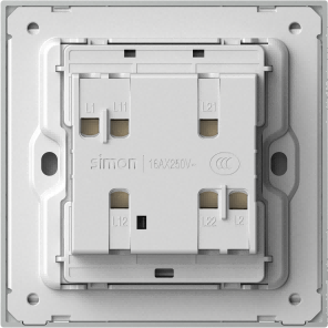 Công tắc trung gian đơn màu trắng mặt kính Simon M7 661026G-4F