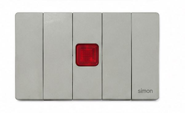 K9 - Bộ 2 công tắc 2 chiều S + hạt đèn (grey) K9 Simon 591033-61 Màu xám