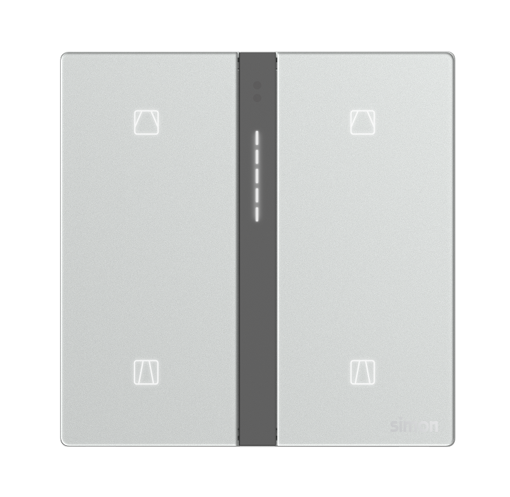 Module công tắc rèm đôi Simon M7 Smart màu Bạc 66E8014GTY-4E