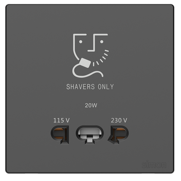 Bộ ổ cắm dao cạo râu simon S6 đen 58E651-26 (black)