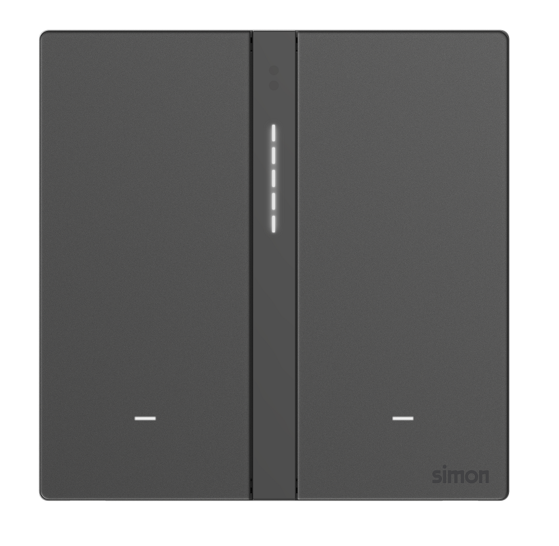 Module công tắc bối cảnh đôi Simon M7 Smart 66E8006GTY-4D màu xám