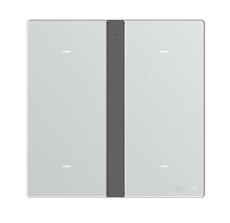 Module công tắc bốn Simon M7 Smart (Metal Silver) 66E8004MTY-2A Màu bạc