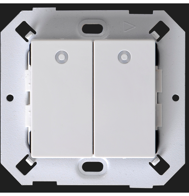 Module Nút nhấn nhả đôi có LED SImon V8 80396F Màu Trắng