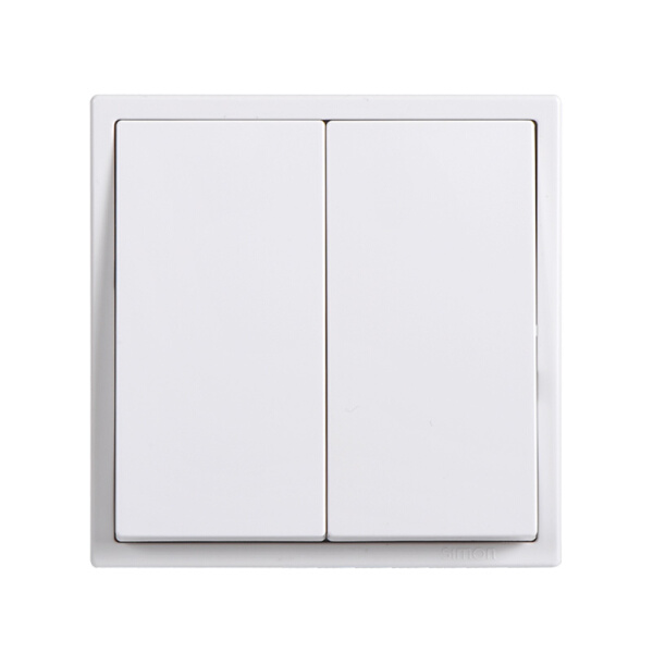 Công tắc đôi 2 chiều màu trắng simon I7 701022 lắp đế âm vuông