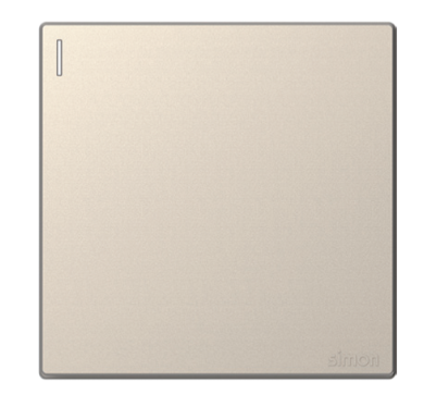 Công tắc đơn 1 chiều màu Sâm panh lắp chuẩn đế vuông simon Series S6 581011-46