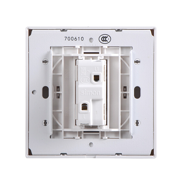 Module nút nhấn nhả đơn màu sâm panh Simon I7 701011F-46 mặt vuông