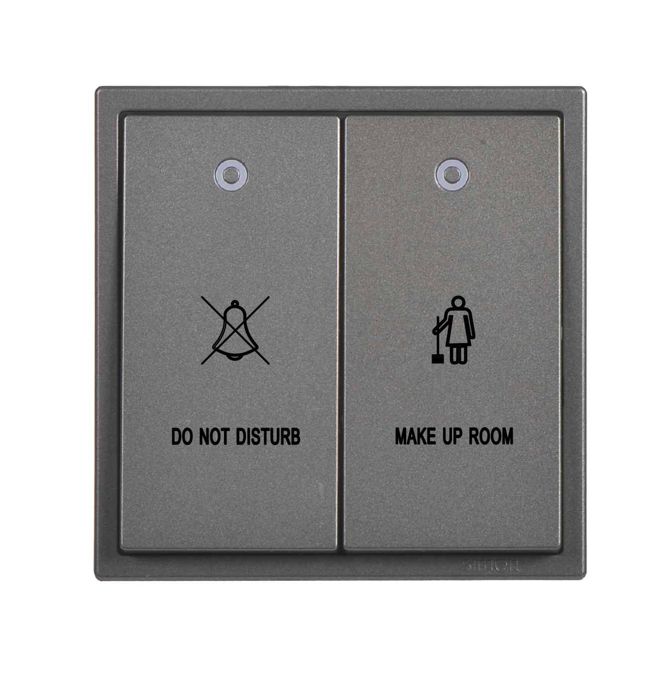 Công tắc "Mời dọn phòng và không làm phiền" Simon I7 D701022-61 màu xám