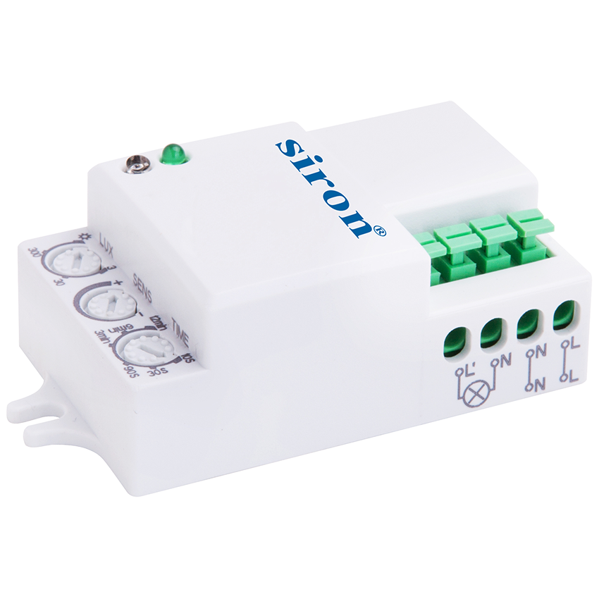 Công tắc cảm ứng rada vi sóng siêu nhạy đa năng lắp nổi trần âm trần nhỏ gọn siron SR-MS031