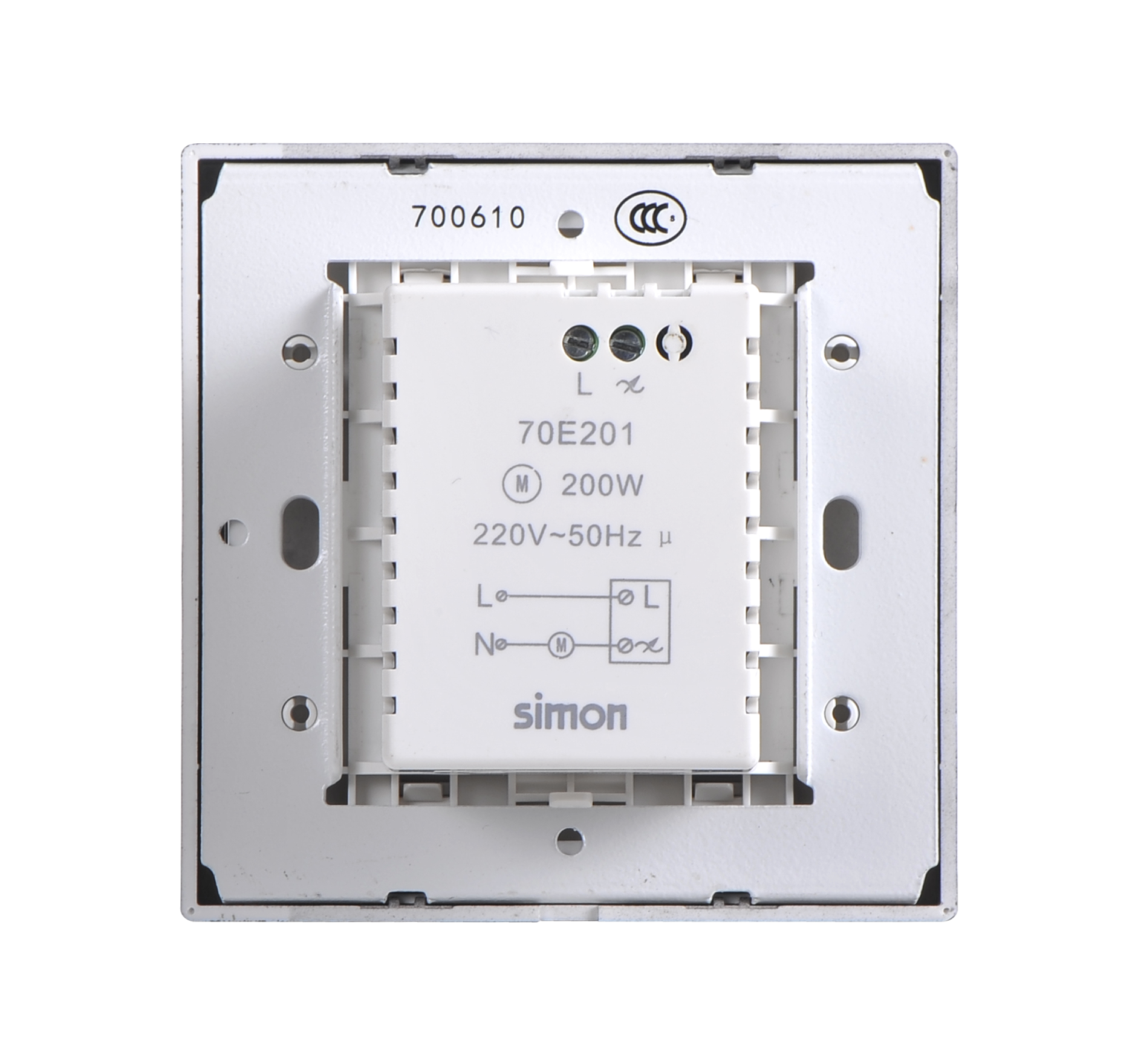 Module Chiết áp quạt 200W Simon I7 70E201-61 Màu Xám