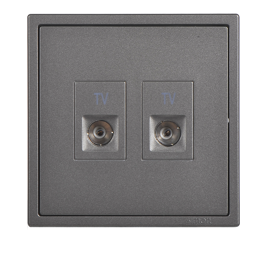 Module Ổ cắm Tivi đôi Simon I7 705119-61 màu xám