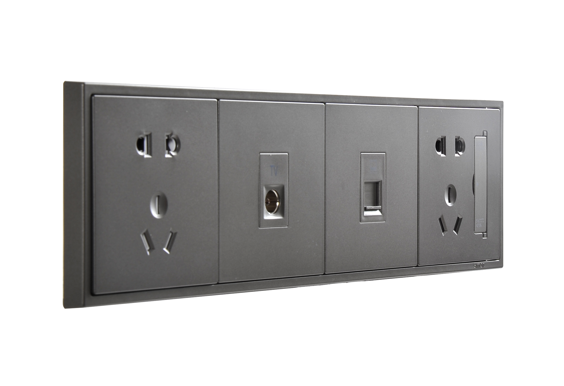 Khung viền bốn Simon I7 màu Xám 700640-61