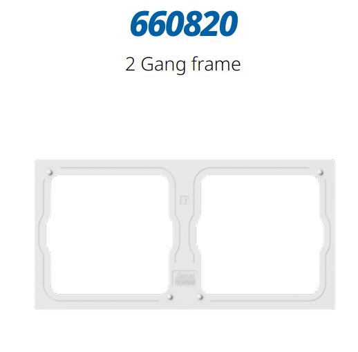 Module khung đôi Màu trắng Simon M7 660820 đế vuông (Multi gang)