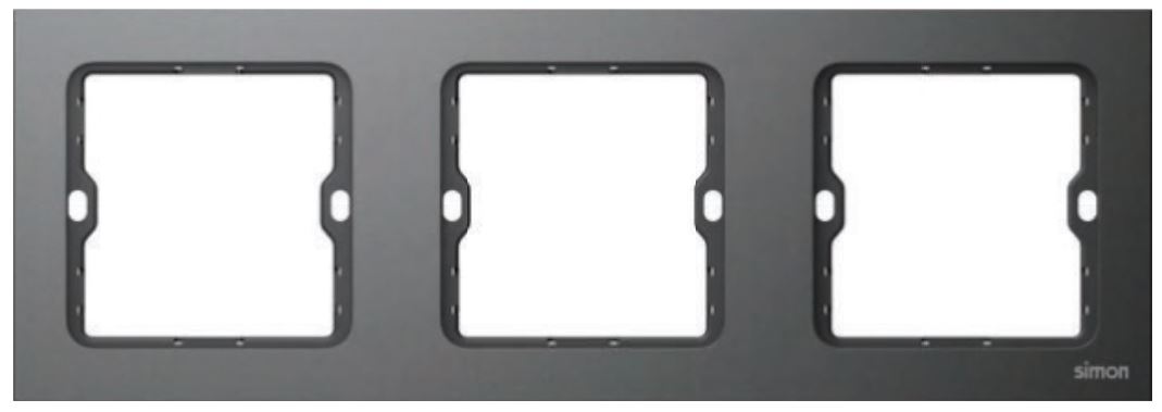 Khung viền ba (Square*3) Simon S20 820830-21 Màu Xám