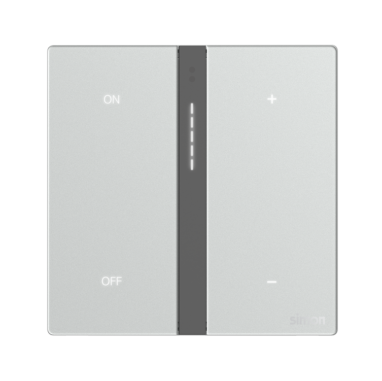 Module công tắc dimer đèn đơn Simon M7 Smart Màu Bạc 66E8015GTY-4E