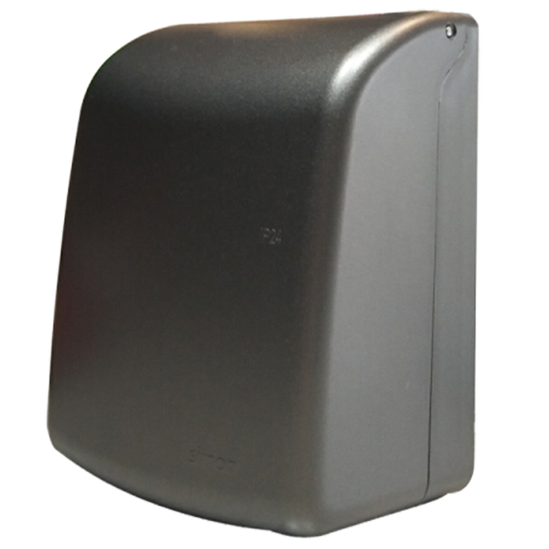 Mặt che chống nước cho ổ cắm Simon S155-61 màu xám lắp cho đế vuông