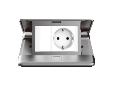 Module ổ cắm âm sàn Schuko Simon ZD021687  màu Bạc