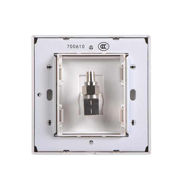 Module Ổ cắm âm sàn gồm Ổ điện thoại + Ổ mạng (cat6) Simon màu vàng SEF34P8