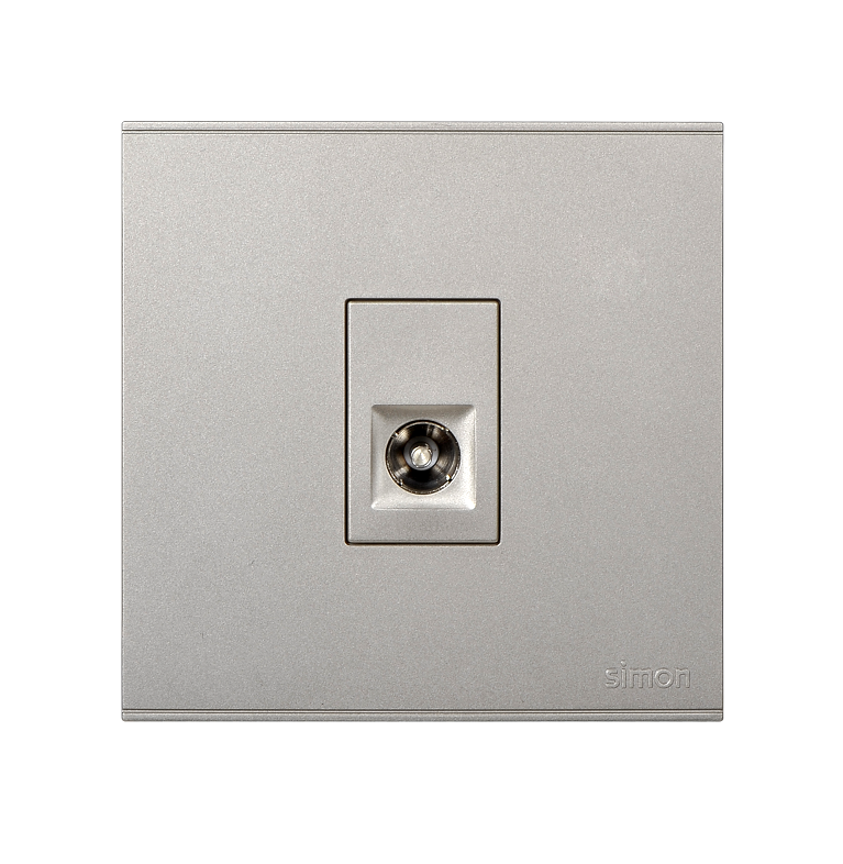 E6- Bộ ổ cắm TV đơn (Champagne) Simon 725111-46 màu sâm panh