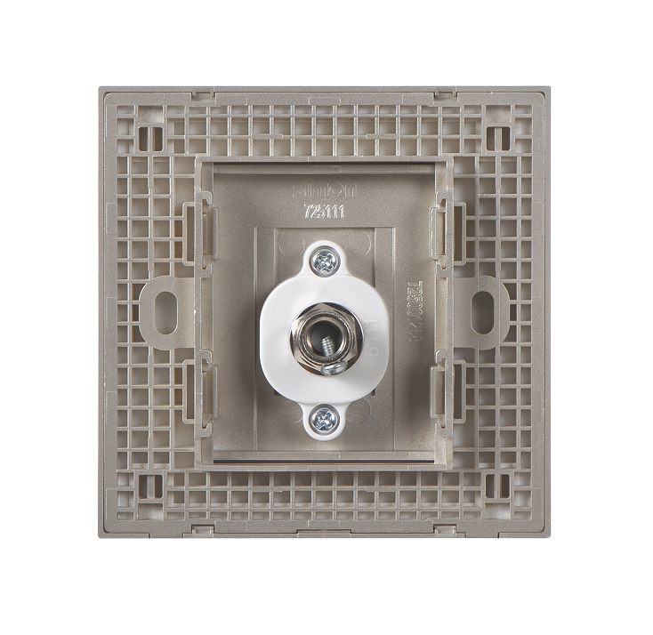 E6- Bộ ổ cắm TV đơn (Champagne) Simon 725111-46 màu sâm panh
