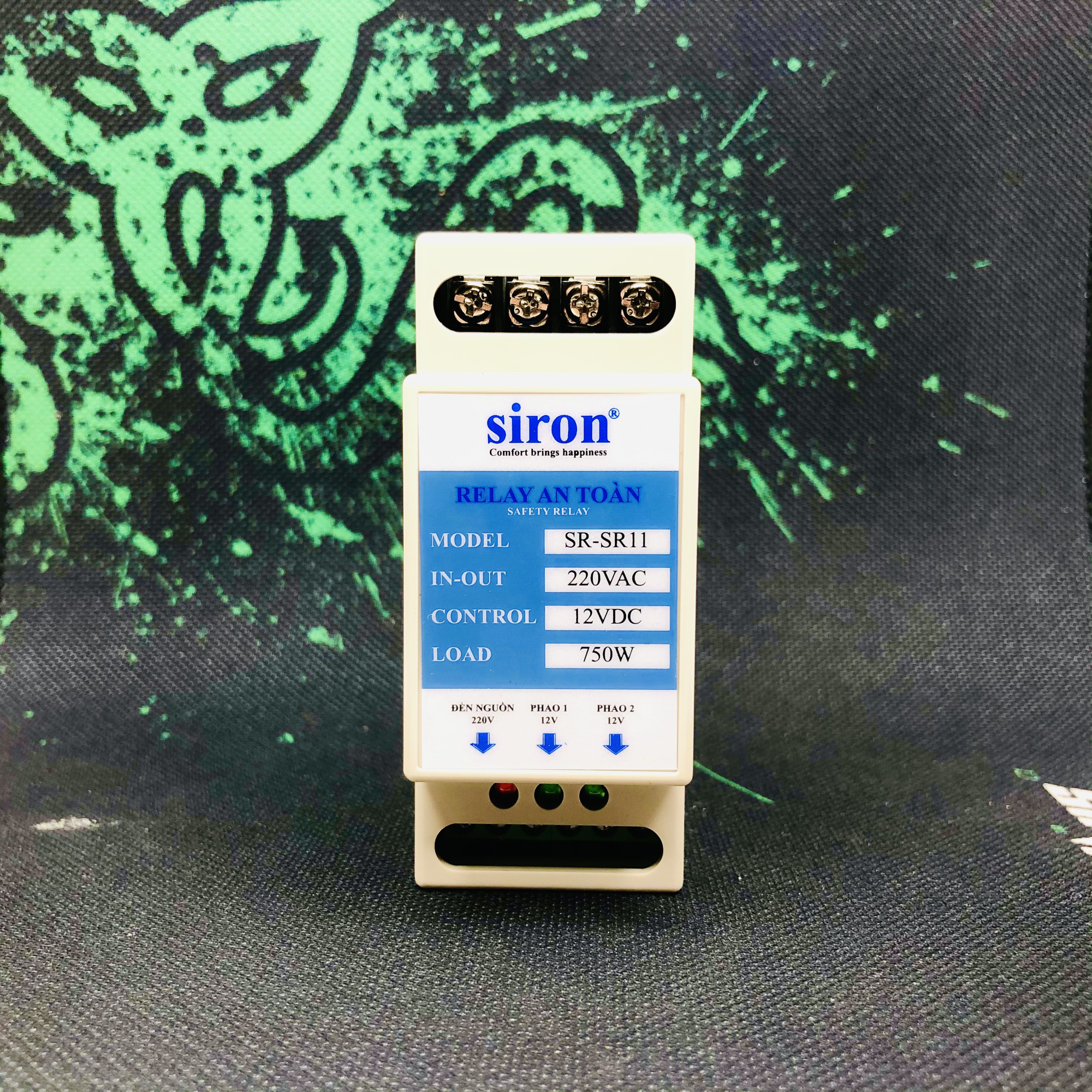 Rơ le an toàn chuyển nguồn 220V-12V cho phao điện Siron SR-SR11