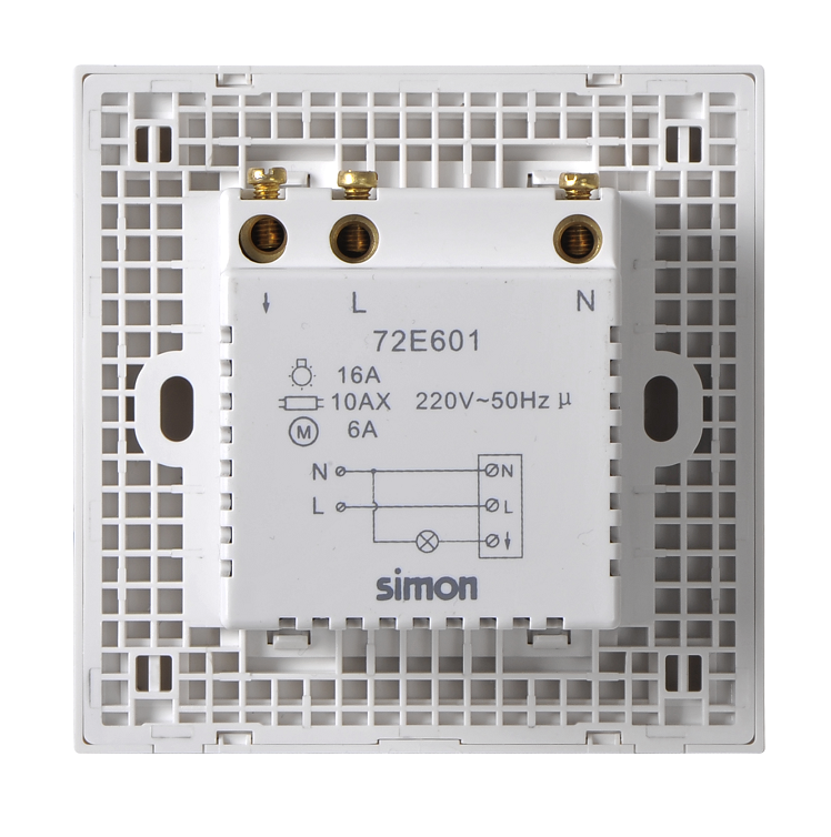 E6- Bộ Công tắc thẻ 20A Simon 72E601 Màu trắng