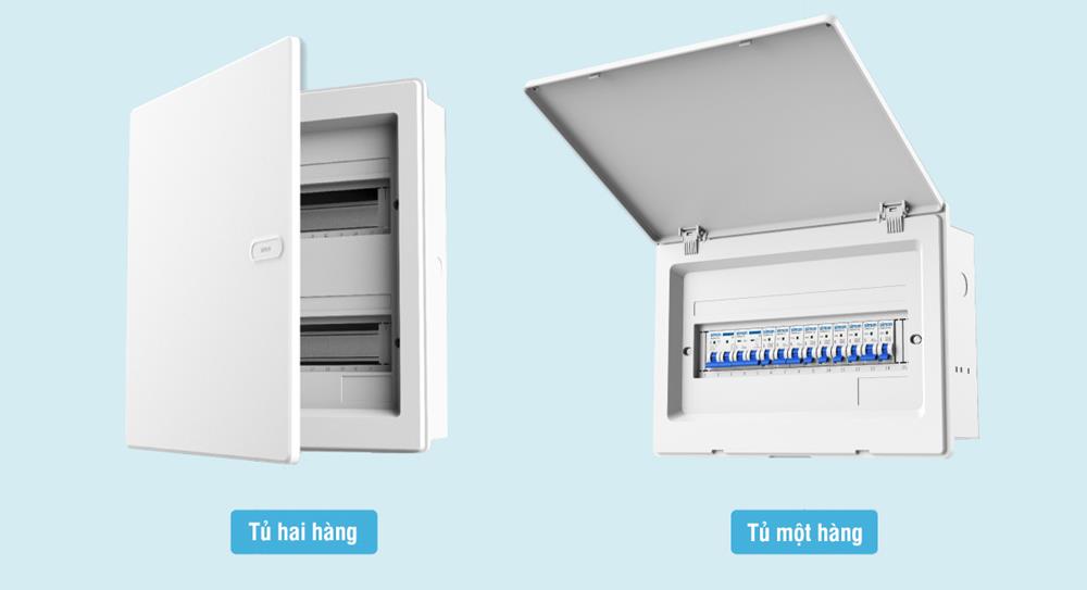 Tủ điện âm tường (tủ aptomat) Simon mặt phẳng nhựa mờ SMX65CS-26AB