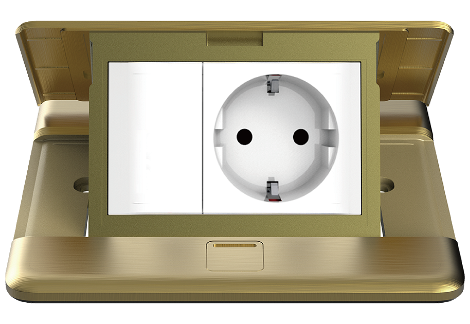 Module Ổ cắm âm sàn Schuko Simon ZD011687 màu vàng