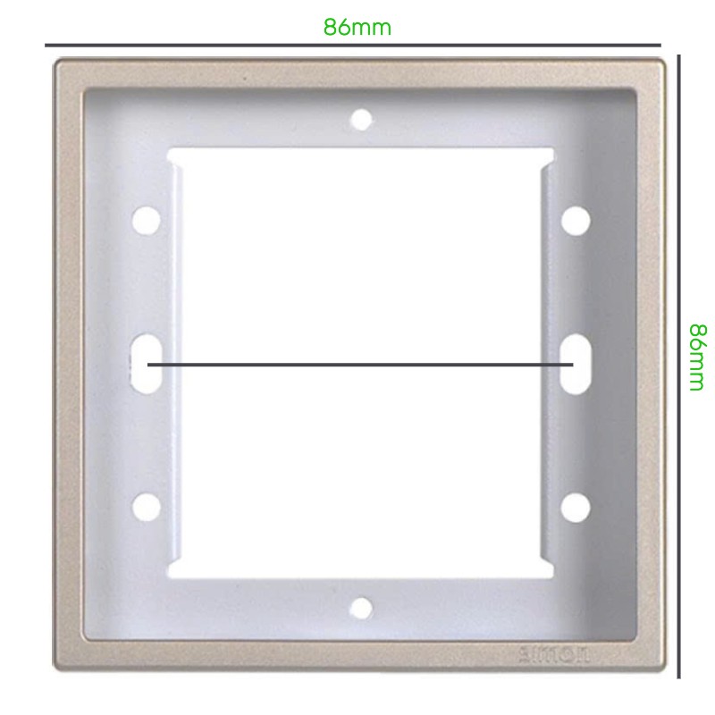 Thông số kĩ thuật Khung viền đơn vuông màu sâm panh Simon i7 – Mã 700610-46