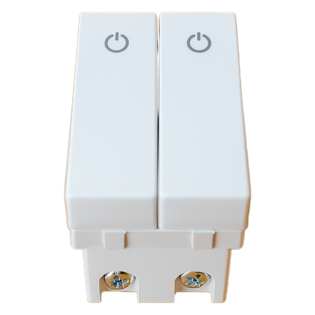 Hạt Công Tắc Kép 1 Chiều Size S 16A Simon K1 Màu Trắng - K110S