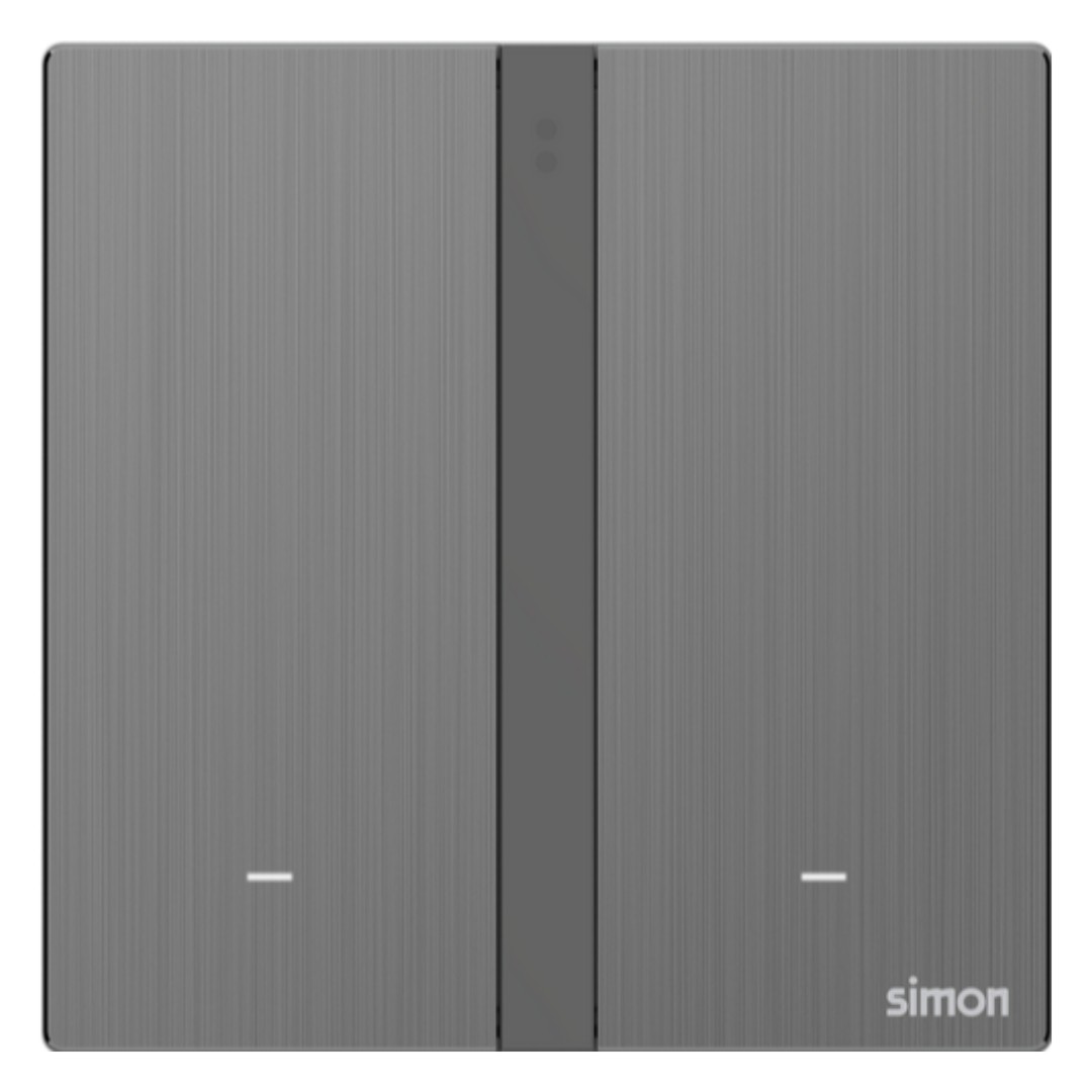 Công Tắc Đôi Thông Minh Simon M7 Metal Smart Màu Xám - 66E8002MTY-2B