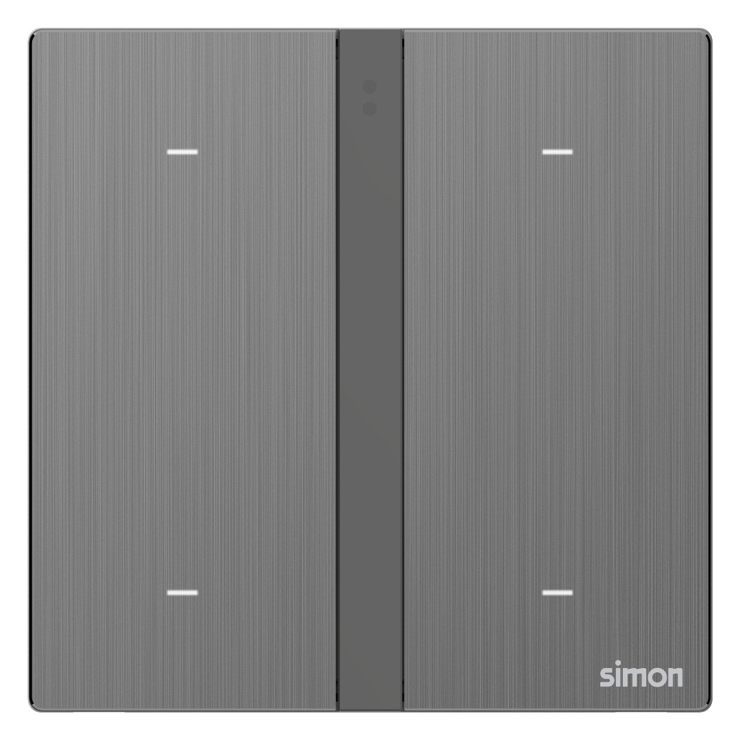 Công Tắc Bốn Thông Minh Simon M7 Metal Smart Màu Xám - 66E8004MTY-2B