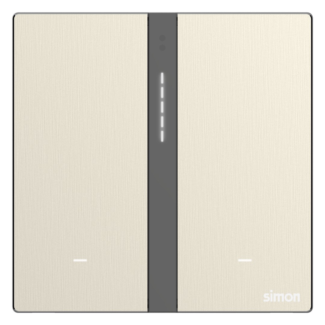 Công Tắc Ngữ Cảnh Đôi Thông Minh Simon M7 Metal Smart Màu Vàng Gold - 66E8006MTY-2C